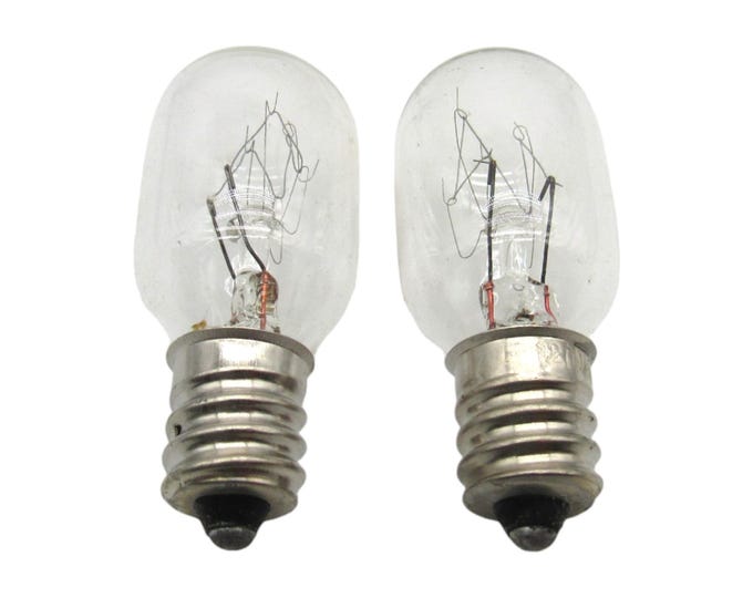 Light Bulb Screw in Type, 7/16 Base, 15W, 120 Volt for Sewing Machines