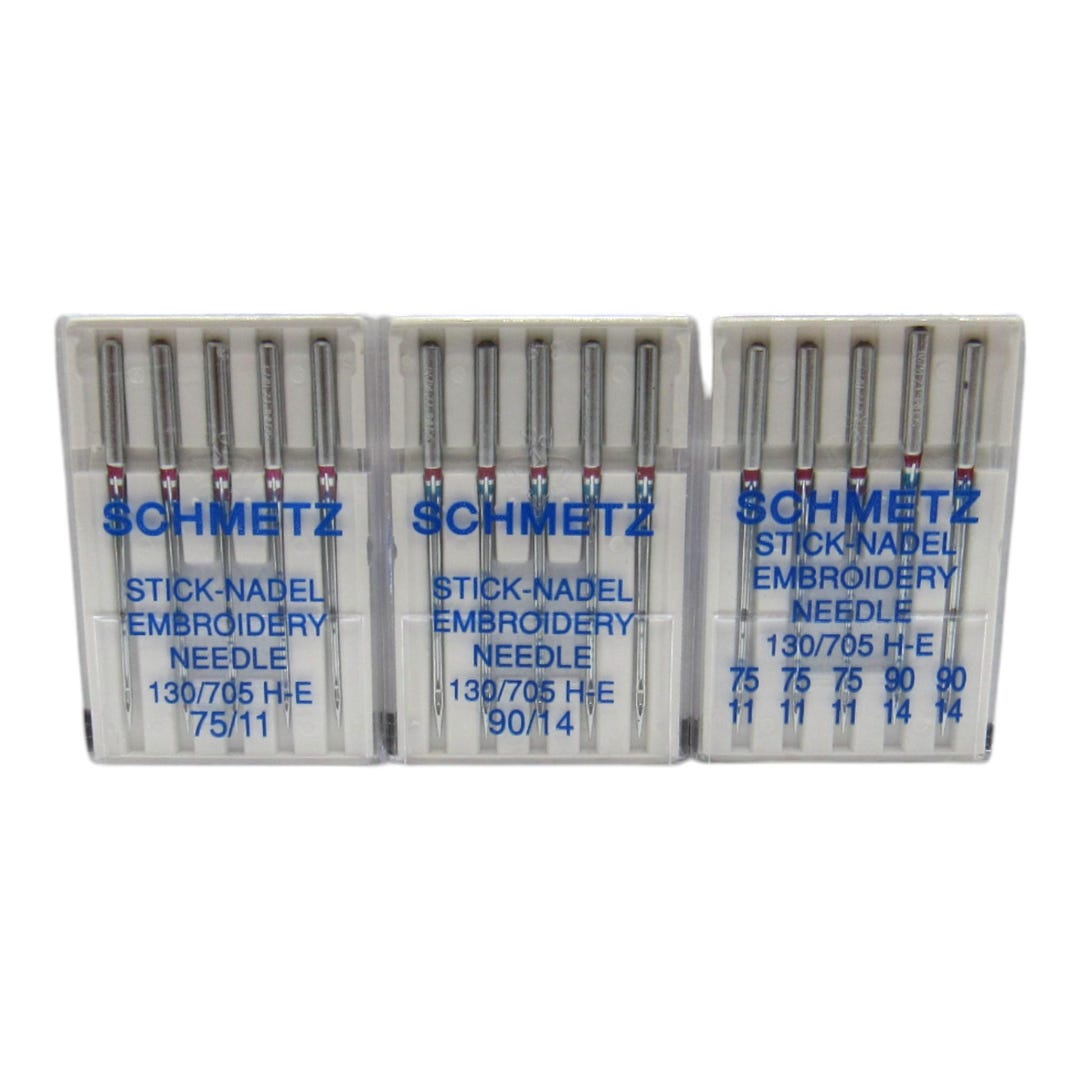 Schmetz Sewing Machine Embroidery Needles 15x1 Available in Size 11, 14 ...