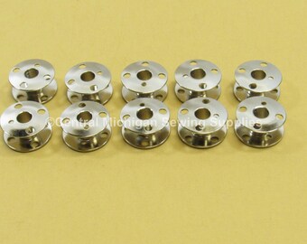 Class 66 Metal Bobbins (10 Pack) Fit Singer Sewing Machine Models 66, 99, 185, 192, 285, 401, 403, 404, 500, 503 Many