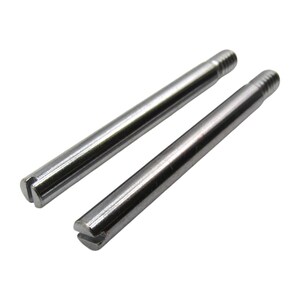 May include: Two silver metal rods with a slotted end. The rods are about 6 inches long.