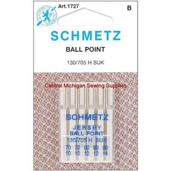Schmetz Sewing Machine Needles Jersey Ball Point 15x1 Size 10, 12, 14