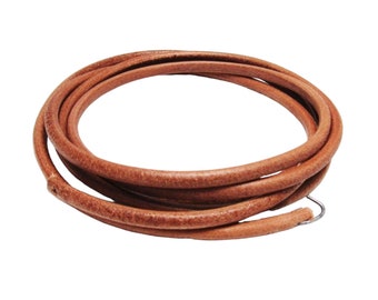 Leather Treadle Belt 72" x 3/16" With Hook