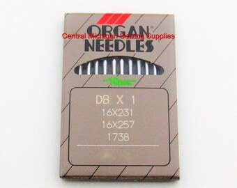 Organ Industrial Sewing Machine Needles Sharp Point 16x257, 16x231, DBx1, 16x95 Available in Size 10, 12, 14, 16, 18, 19, 20, 21, 22