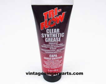 Tri-Flow Clear Synthetic Grease with Teflon - 3 oz Tube Gears Plastic Metal