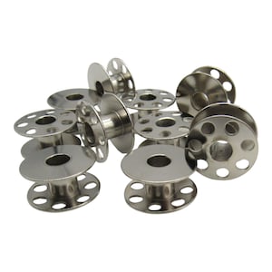 Metal Bobbins - Fits Elna Sewing Machine Star, SU, TSP, Carina, Lotus, Stella, Elnita, Air Electronic 10ct