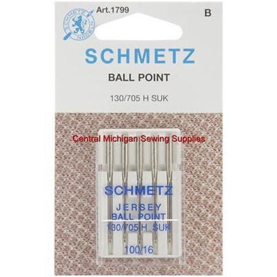 Schmetz Sewing Machine Needles Jersey Ball Point 15x1 Size 16 