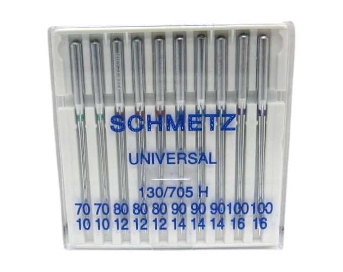 Schmetz Sewing Machine Needles 15x1 Size 10, 12, 14, 16 Ten Pack Assortment