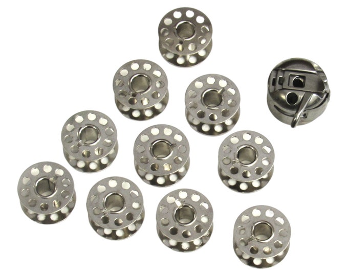 New Replacement Bobbin Case & Bobbins Original Style with View Hole - Kenmore Sewing Machine Part # 60404