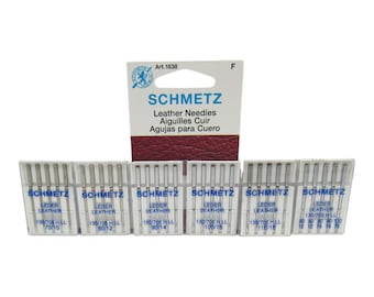 Schmetz Leather Home Sewing Machine Needles Will Fit Most Home Sewing Machines Kenmore, Singer, Elna, White,