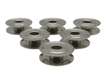 6 Metal Rotary Bobbins - Fits White Sewing Machine Models 31, 41, 43, 75, 77, 151, 153,  Domestic Model 153, Kenmore 117 Series Part # 744