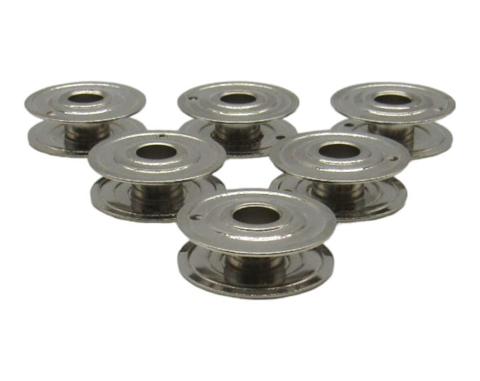 6 Metal Rotary Bobbins - Fits White Sewing Machine Models 31, 41, 43, 75, 77, 151, 153,  Domestic Model 153, Kenmore 117 Series Part # 744