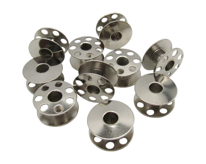 10ct Metal Bobbins - Fits Elna Carina Jubilee Series 45, 46, 55, 56, 65, 66, 500