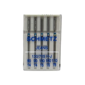 Schmetz Denim Jeans Sewing Machine Needles 15x1 Size 14, 16, 18