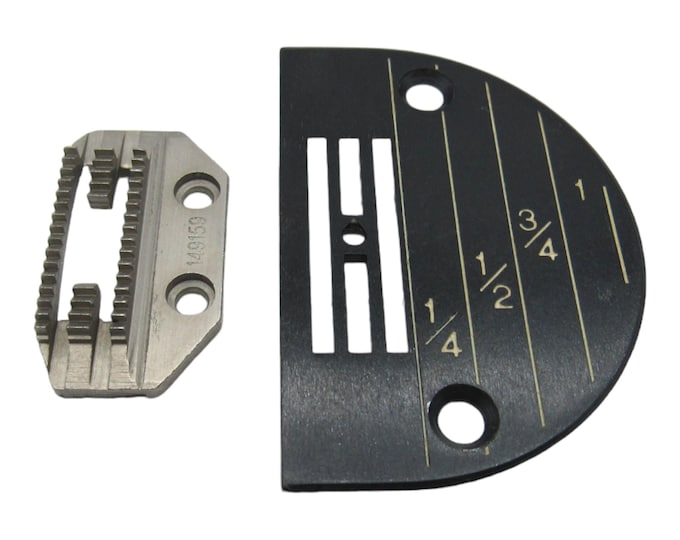 Needle Plate and Feed Dog Set Singer Industrial Sewing Machine Part # 149159, 20160 medium duty work