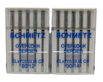 Schmetz ELX705 Chrome Finish Serger Needles (Ball point)