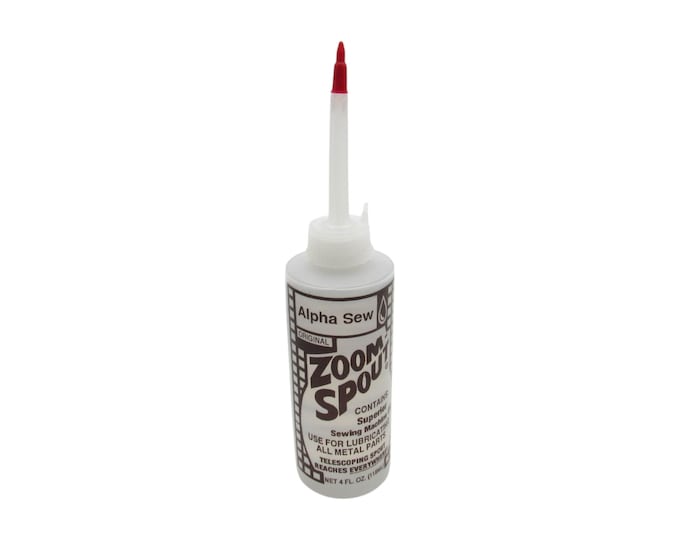 Zoom Spout- White Lily Oilier- (4 oz.) Telescoping Spout Sewing Machine Lubricant