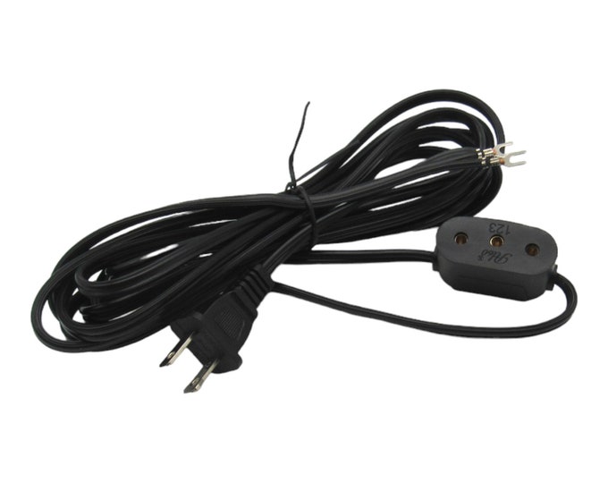Power Cord Double Lead - Fits Singer Models 66, 99, 15-86, 15-88, 15-90, 15-91, 201, 206W, 206K, 221, 222, 285K, 301, 306K, 306W, 319