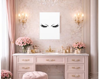 Canvas Wall Art Parisian Glam Minimalist Wall Art Canvas Gift for Woman Girl Dressing Room Art Girly Glam Wall Art