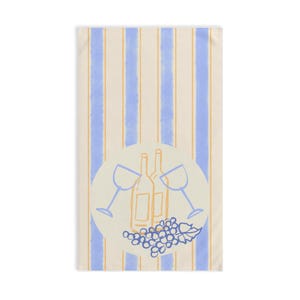 Italian Wine Tea Towel with Grape Design, Tuscan Towel, Italian Aesthetic, Kitchen Towel, Host Gift, Housewarming Present, Mediterranean