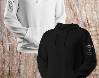 Salt and pepper hoodies | couple hoodies | best friends hoodies | sibling hoodies | matching hoodies