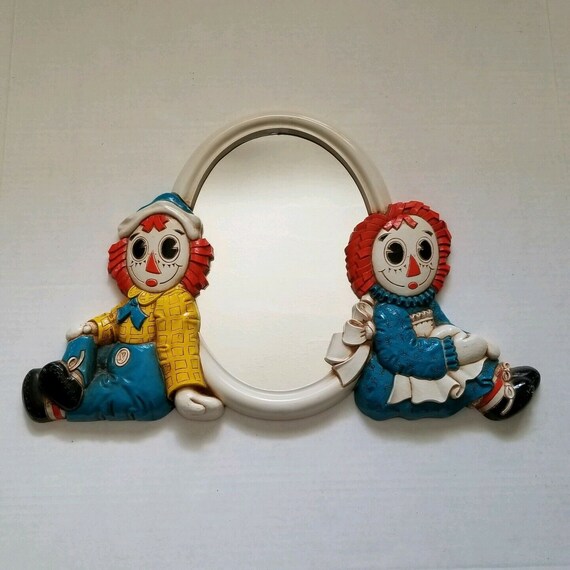 Syroco Raggedy Ann Andy Mirror Vintage 1977 Collectible Wall Etsy