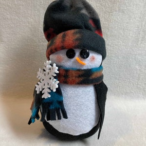 Stuffed Sock Penguin - Southwestern Color Hat and Scarf (#SE070.6)