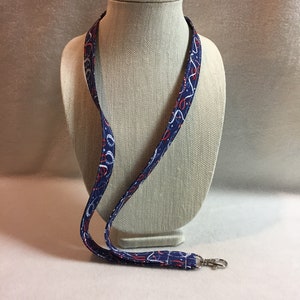 Fabric Lanyard - Red/White/Blue (#L001.3)