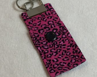Chapstick Holder - Pink Leopard Print (#CH001.17)