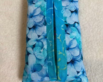 Tissue Pouch - Blue/Purple Pansies (#TP002.011)