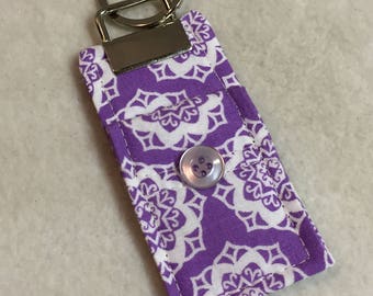 Chapstick Holder - Purple Medallions (#CH001.06)
