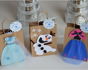Birthday Cookie Bag Frozen Favor Bags Party Treat Bags Candy Bag Baby Shower Favors Favor Bags 24 Light Blue Party Favor Treat Bags