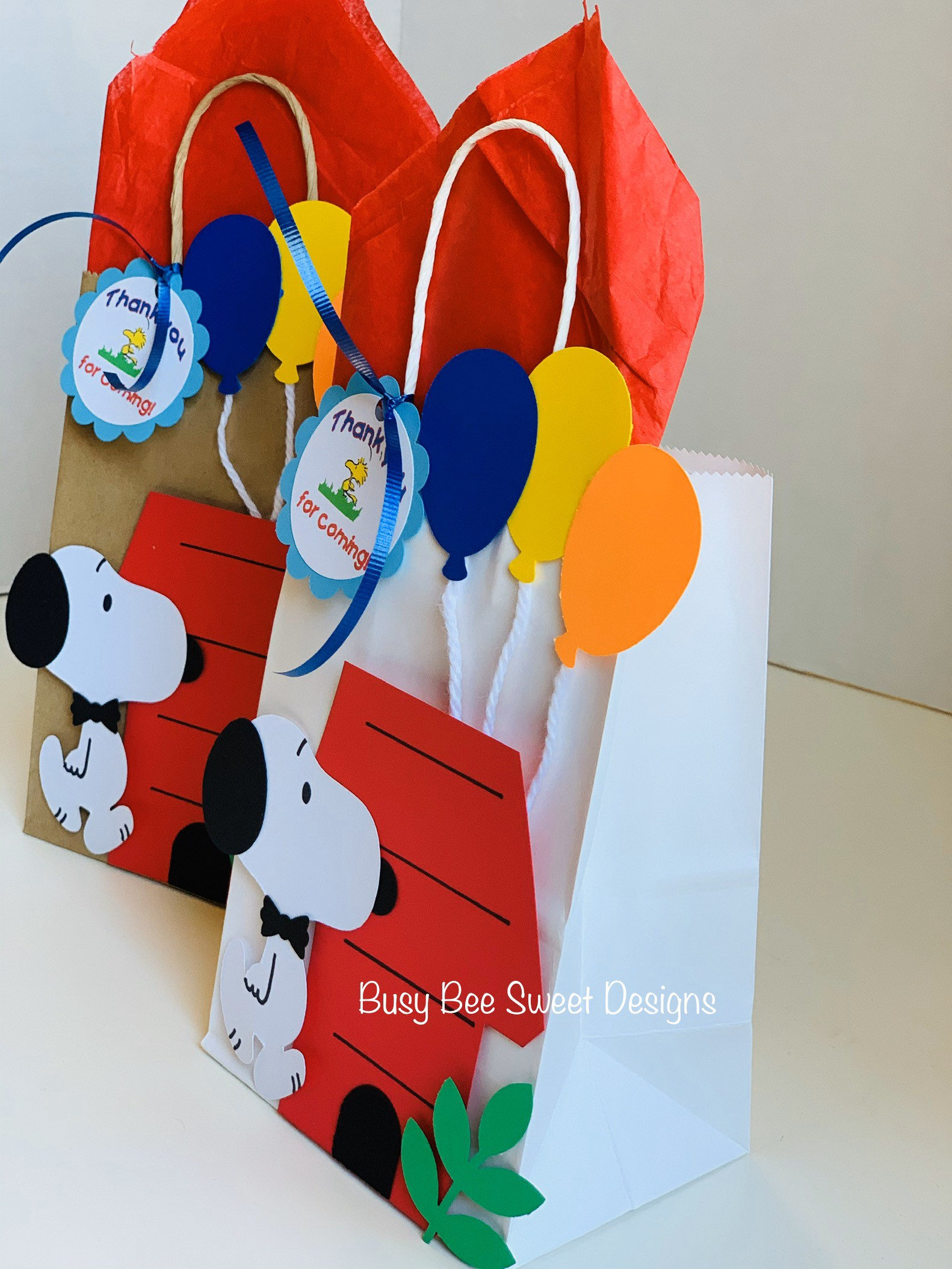 Snoopy Favor Bags / Snoopy Party / Snoopy Birthday Etsy