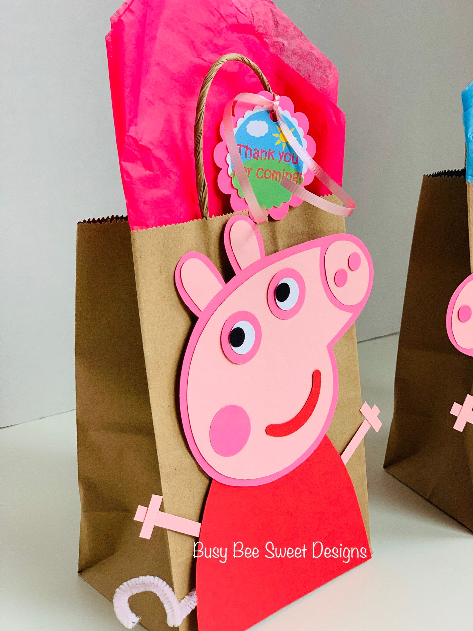 Peppa Pig Favor Bags / Peppa Pig Birthday Party / Peppa Pig Etsy