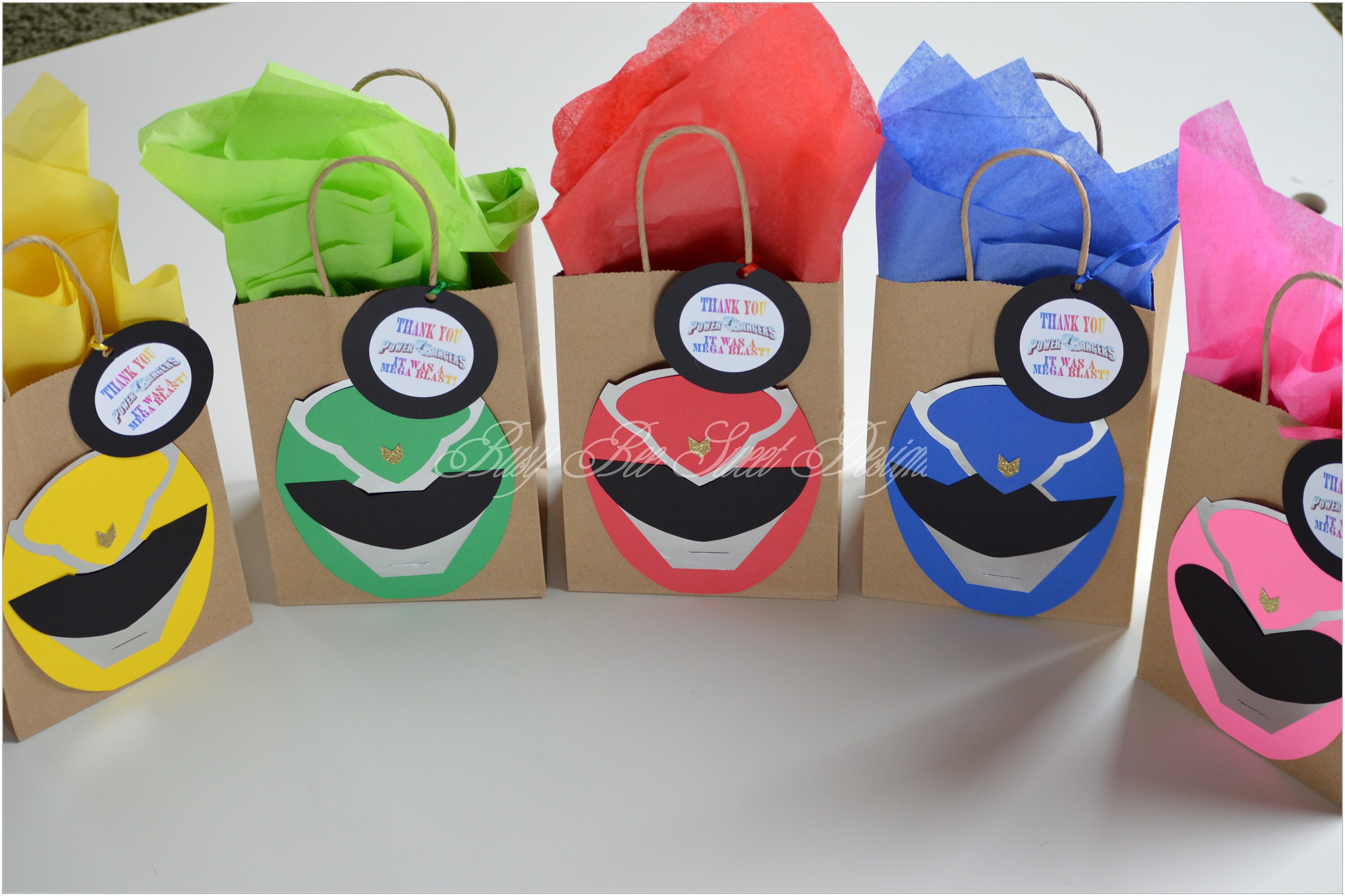 Power Rangers Party Favor Bags / Power Rangers Birthday Party Etsy
