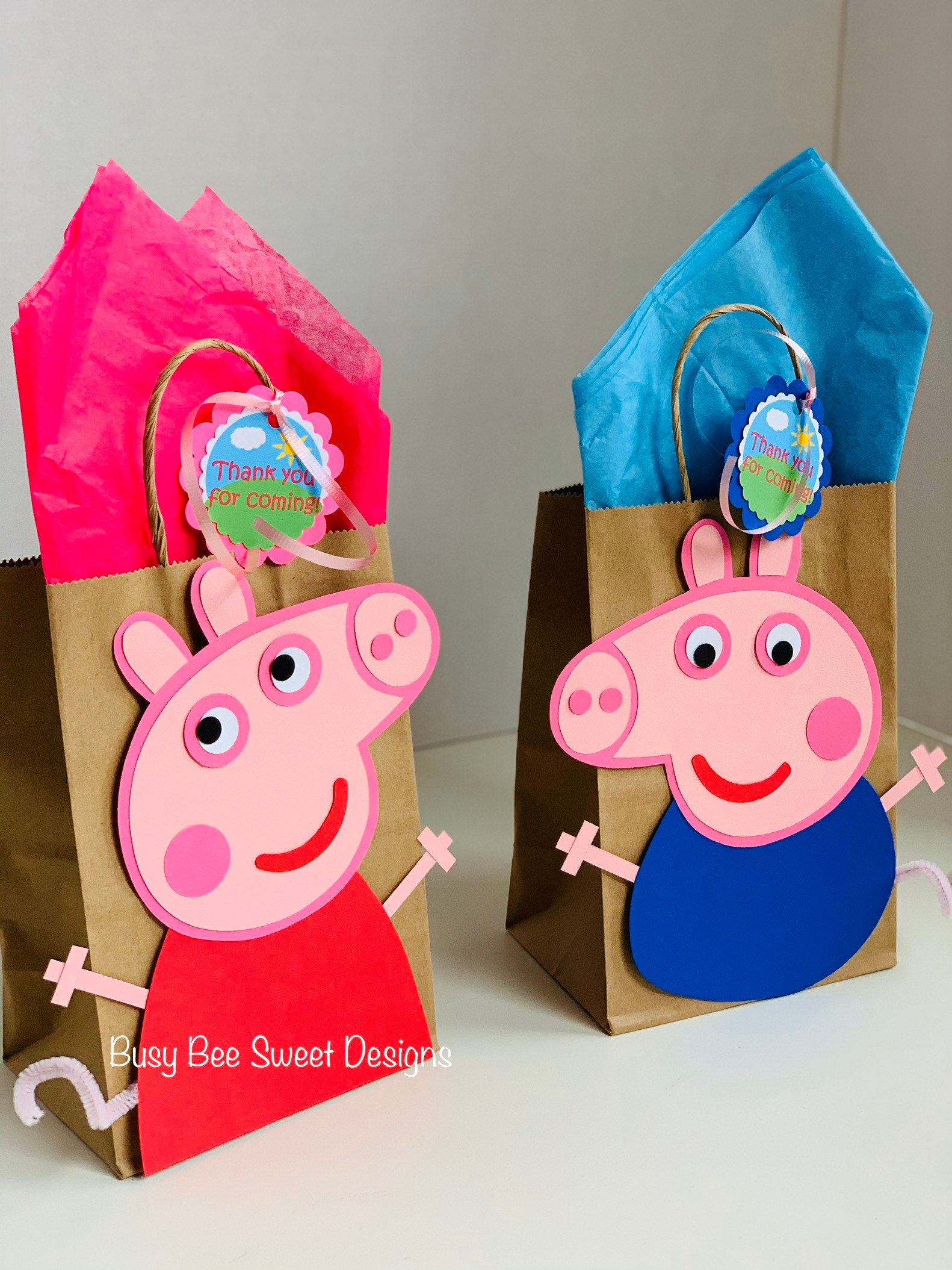Peppa Pig Favor Bags / Peppa Pig Birthday Party / Peppa Pig Etsy UK