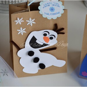 Frozen Party Favor Bags / Queen Elsa / Princess Anna / Olaf / Frozen Party Theme image 4