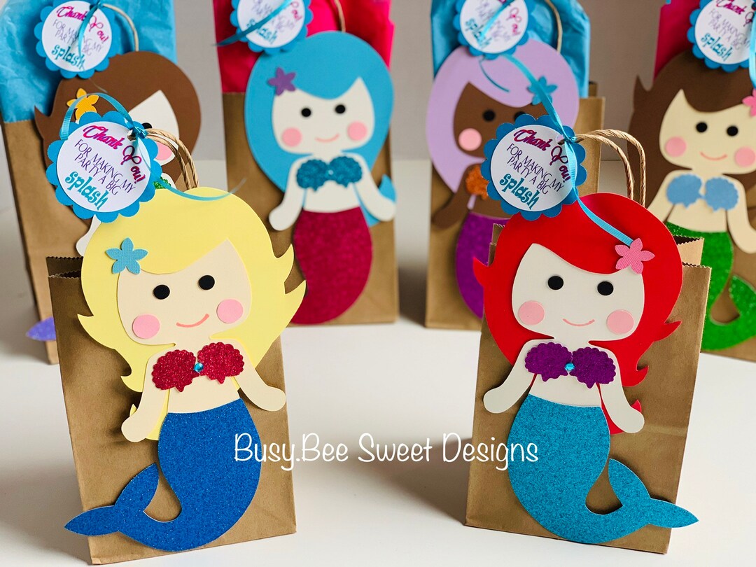 Mermaid Favor Bags / Under the Sea Favor Bags / Under the Sea Etsy