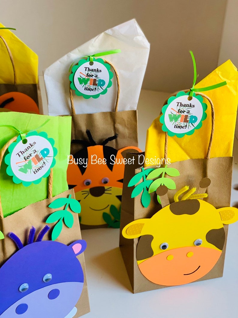 Safari Favor Bags / Safari Party / Safari Birthday Party Etsy UK