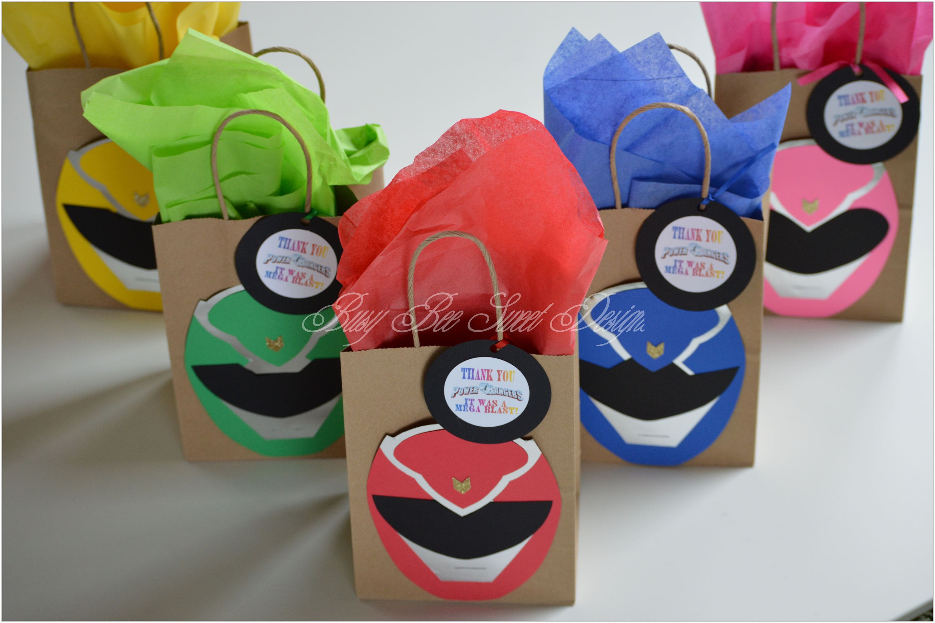 Power Rangers Party Favor Bags / Power Rangers Birthday Party Etsy
