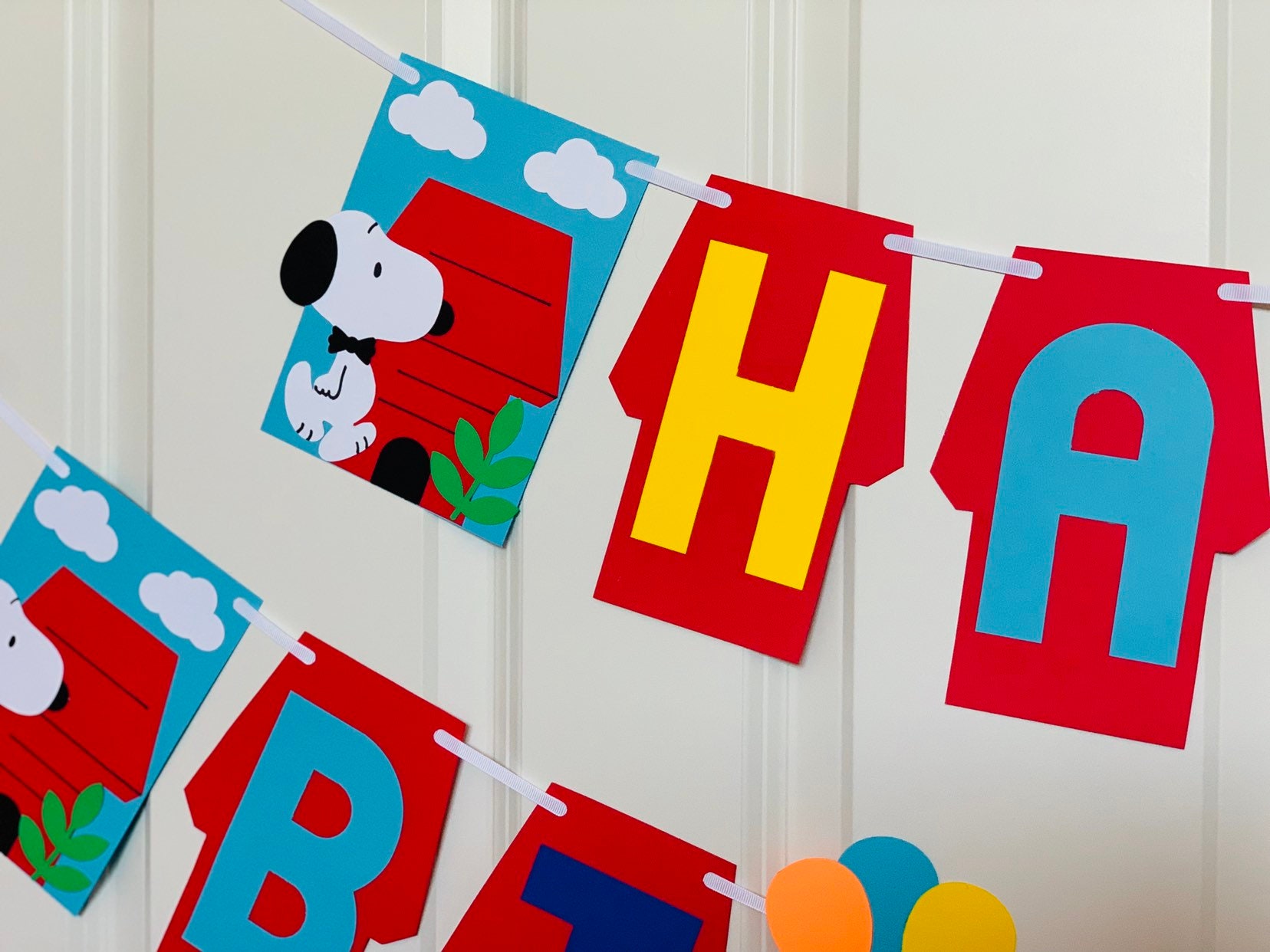 Snoopy Happy Birthday Banner / Snoopy Party / Snoopy Birthday Etsy