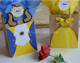 Beauty and the Beast Party Favor Bags / Princess Belle and the Beast / Princess Belle Party Theme