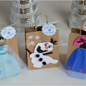 Frozen Party Favor Bags / Queen Elsa / Princess Anna / Olaf / Frozen Party Theme image 1