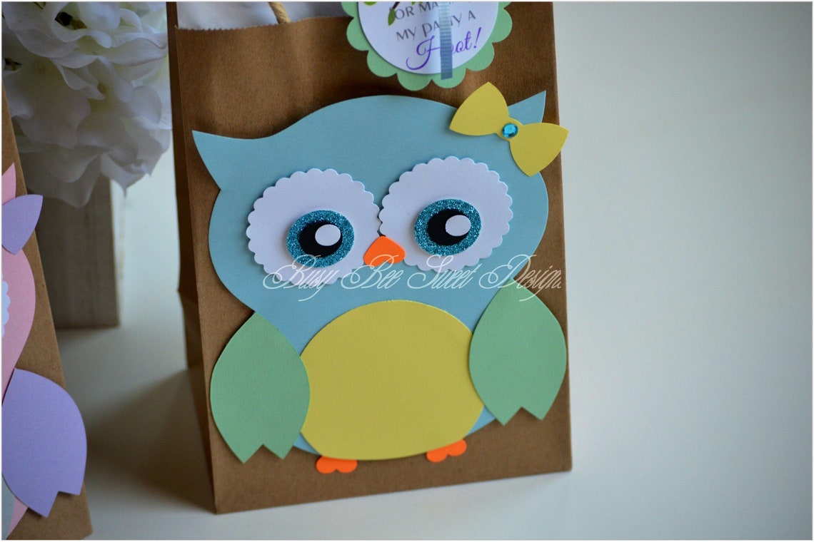 Owl Favor Bags / Owl Party Theme / Owl Birthday / Owl Goody - Etsy