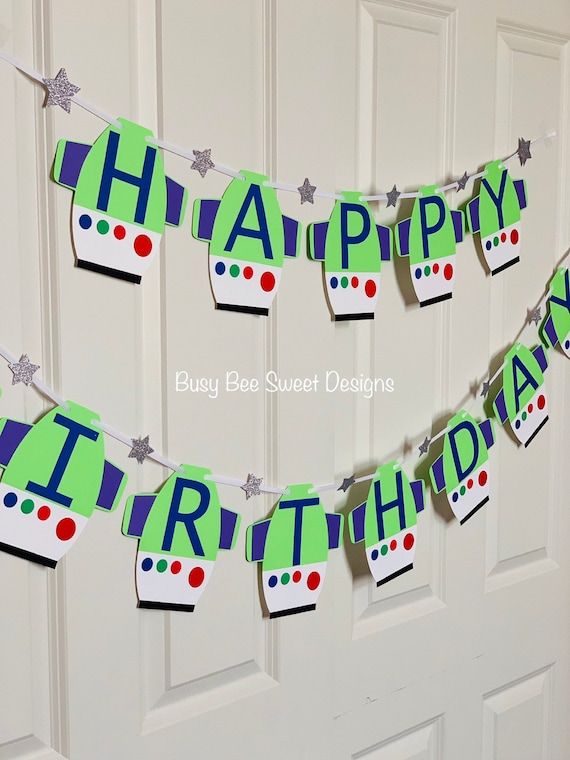 Buzz Light Year Happy Birthday Banner Buzz Light Year Party By