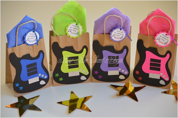 Guitar Favor Bags / Rock and Roll Favor Bags / Rock Party / Rock Star Party Il_570xn