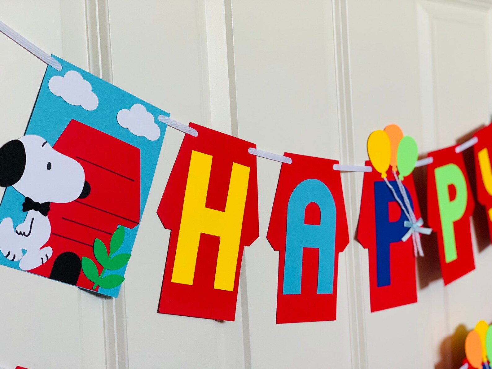 Snoopy Happy Birthday Banner / Snoopy Party / Snoopy Birthday Etsy