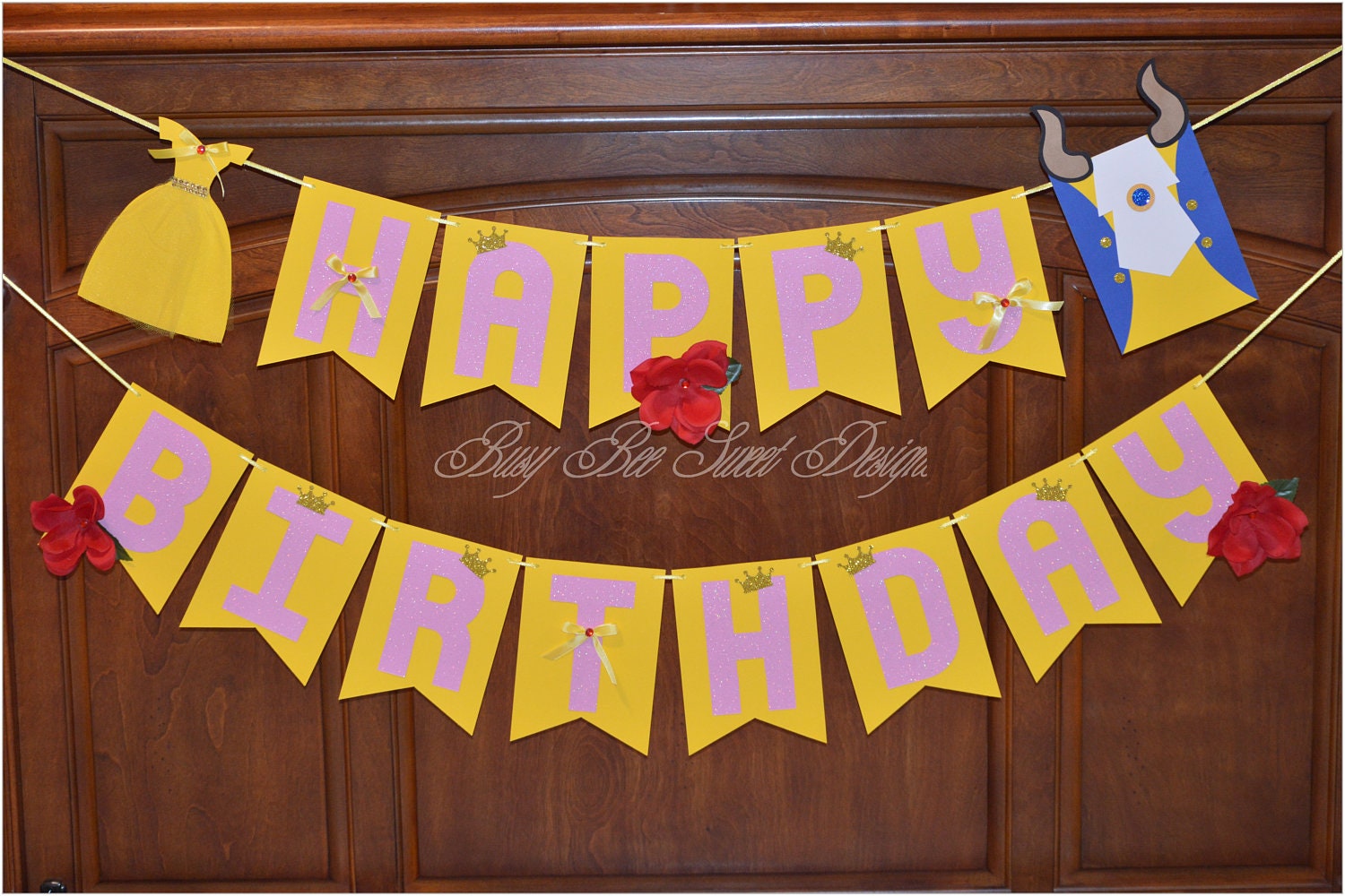 Beaute Et La Bete Joyeux Anniversaire Banniere La Belle Et Etsy Beaute Et La Bete Joyeux Anniversaire Banniere La Belle Et Etsy
