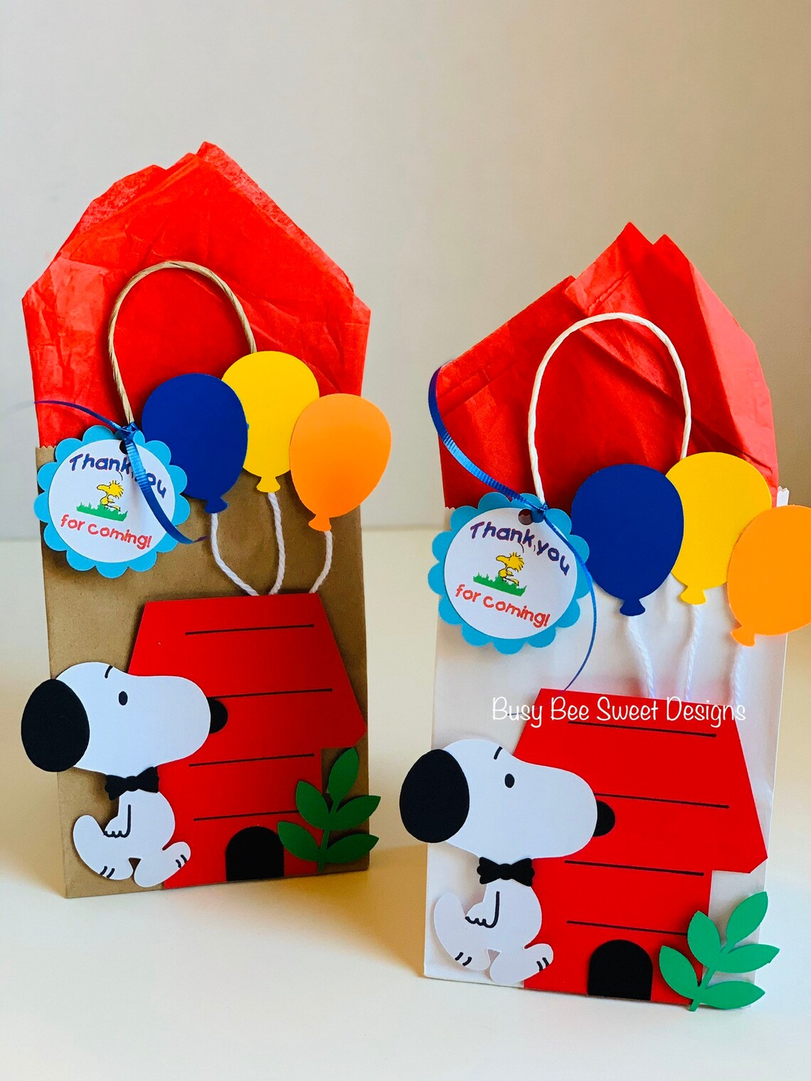 Snoopy Favor Bags / Snoopy Party / Snoopy Birthday Etsy