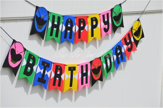 Download Power Rangers Happy Birthday Banner / Power Rangers ...