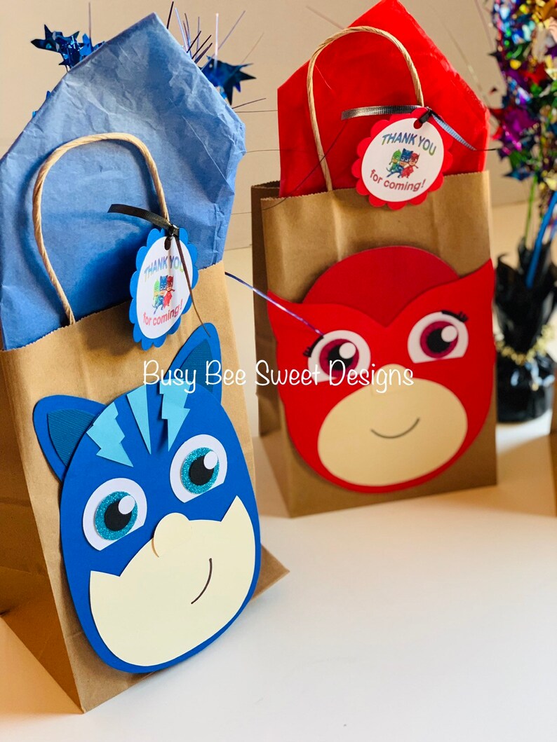 PJ Masks Favor Bags / PJ Masks Birthday Party / PJ Masks Etsy